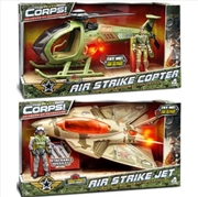 Buy The Corps! Air Strike Jet/ Copter with Lights & Sounds assorted (SENT AT RANDOM)