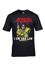 Buy Anthrax - I Am The Law - Black - XL