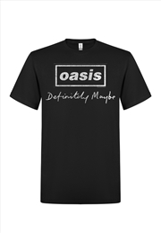 Buy Oasis - Definitely Maybe Script - Black - XXXL