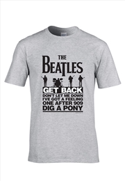 Buy The Beatles - Get Back - Grey - XXXL
