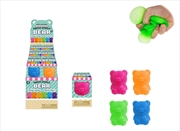 Buy Squeeze Bubble Bear Neon 8cm