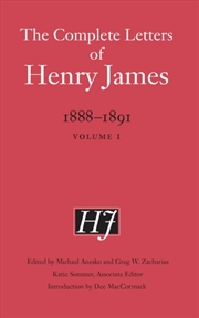Buy The Complete Letters Of Henry James, 1888–1891 : Volume 1