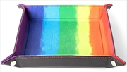 Buy MDG Fold Up Velvet Dice Tray w/ PU Leather Backing: Watercolor Rainbow