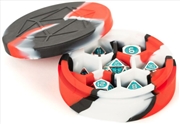 Buy MDG Silicone Round Dice Case: Red/Black/White 