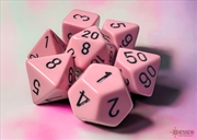 Buy Chessex Polyhedral 7-Die Set Opaque Pastel Pink/black