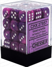 Buy Chessex 12mm D6 Dice Block Festive Violet/White 