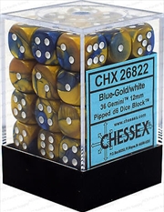 Buy Chessex 12mm D6 Dice Block Gemini Blue-Gold/White