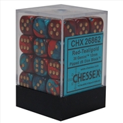 Buy Chessex 12mm D6 Dice Block Gemini Red-Teal/Gold 