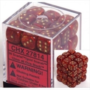 Buy Chessex 12mm D6 Dice Block Scarab Scarlet/Gold 