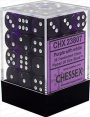 Buy Chessex 12mm D6 Dice Block Translucent Purple/White 