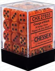 Buy Chessex 12mm D6 Dice Block Vortex Orange/Black 