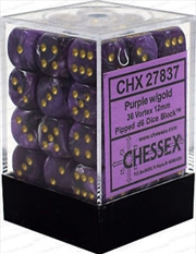 Buy Chessex 12mm D6 Dice Block Vortex Purple/Gold 