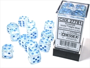 Buy Chessex 16mm D6 Dice Block Borealis Icicle/Light Blue (Luminary Effect)