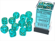 Buy Chessex 16mm D6 Dice Block Borealis Teal/Gold (Luminary Effect) 