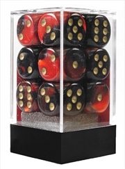 Buy Chessex 16mm D6 Dice Block Gemini Black-Red/Gold 