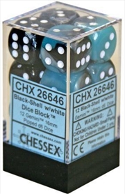 Buy Chessex 16mm D6 Dice Block Gemini Black-Shell/White