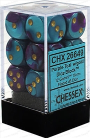 Buy Chessex 16mm D6 Dice Block Gemini Purple-Teal/Gold