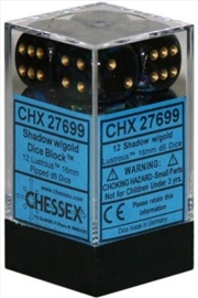 Buy Chessex 16mm D6 Dice Block Lustrous Shadow/Gold