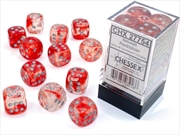 Buy Chessex 16mm D6 Dice Block Nebula Red/Silver (Luminary Effect)