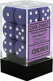Buy Chessex 16mm D6 Dice Block Opaque Purple/White 