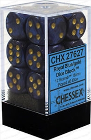 Buy Chessex 16mm D6 Dice Block Scarab Royal Blue/Gold