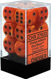Buy Chessex 16mm D6 Dice Block Vortex Orange/Black 