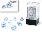 Buy Chessex Mini-Polyhedral 7-Die Set Borealis Icicle/Light Blue (Luminary Effect) 