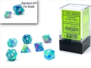 Buy Chessex Mini-Polyhedral 7-Die Set Festive Waterlily/White 