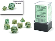 Buy Chessex Mini-Polyhedral 7-Die Set Marble Green/Dark Green 