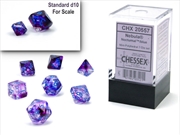 Buy Chessex Mini-Polyhedral 7-Die Set Nebula Nocturnal/Blue (Luminary Effect) 
