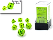 Buy Chessex Mini-Polyhedral 7-Die Set Vortex Bright Green/Black 
