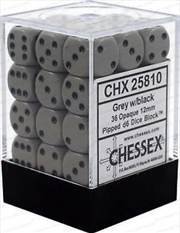 Buy Chessex Opaque 12mm D6 Dark Grey/black Dice Block (36 dice)