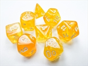 Buy Chessex Polyhedral 7-Die Set Borealis Canary/White (Luminary Effect) 