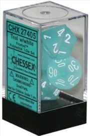 Buy Chessex Polyhedral 7-Die Set Frosted Teal/White