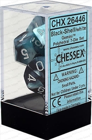 Buy Chessex Polyhedral 7-Die Set Gemini Black-Shell/White