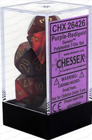 Buy Chessex Polyhedral 7-Die Set Gemini Purple-Red/Gold
