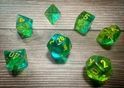 Buy Chessex Polyhedral 7-Die Set Gemini Translucent Green-Teal/Yellow