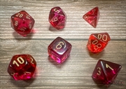 Buy Chessex Polyhedral 7-Die Set Gemini Translucent Red-Violet/Gold