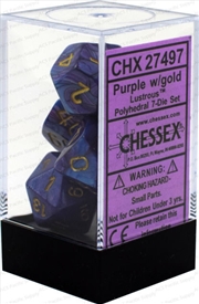 Buy Chessex Polyhedral 7-Die Set Lustrous Purple/Gold