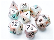Buy Chessex Polyhedral 7-Die Set Lustrous Sea Shell/Black (Luminary Effect) 