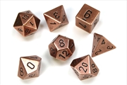 Buy Chessex Polyhedral 7-Die Set Metal Copper-Steel/White