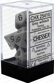 Buy Chessex Polyhedral 7-Die Set Opaque Dark Grey/Black