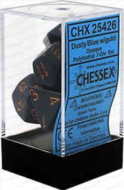 Buy Chessex Polyhedral 7-Die Set Opaque Dusty Blue/Copper
