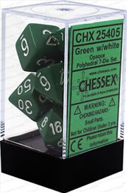 Buy Chessex Polyhedral 7-Die Set Opaque Green/White