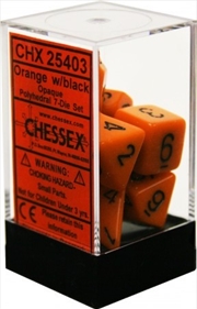 Buy Chessex Polyhedral 7-Die Set Opaque Orange/Black