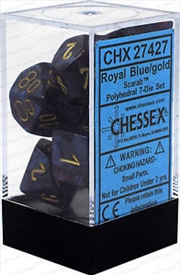 Buy Chessex Polyhedral 7-Die Set Scarab Royal Blue/Gold