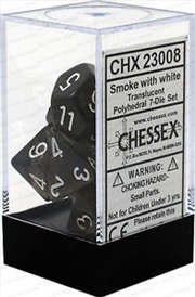 Buy Chessex Polyhedral 7-Die Set Translucent Smoke/White