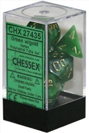Buy Chessex Polyhedral 7-Die Set Vortex Green/Gold