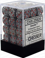 Buy Chessex Speckled 12mm D6 Granite Dice Block (36 dice)