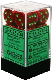 Buy Chessex Speckled 16mm D6 Strawberry Dice Block (12 dice)